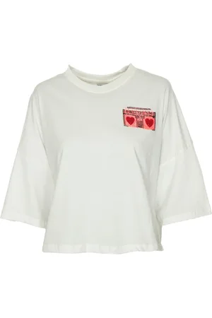 Essentiel Antwerp Tops, Dames, Wit, S, T-shirt met parelversiering