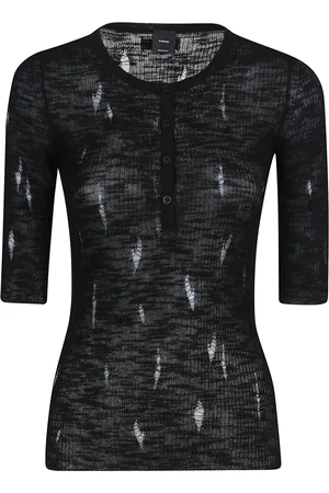 Pinko Truien, Dames, Zwart, XS, Korte mouw trui in Scott-stijl