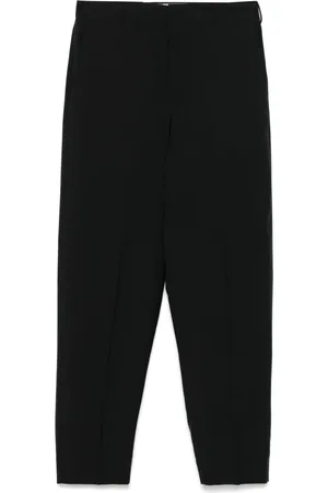 PT Torino Broeken, Heren, Zwart, XL, Wol, Zwarte wollen broek met zakken