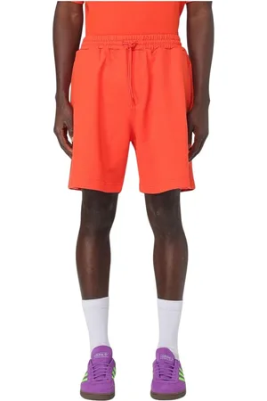 Msgm Korte broeken, Heren, Rood, L, Katoen, Zwarte Atletische Shorts Stijlvol Veelzijdig Uiterlijk