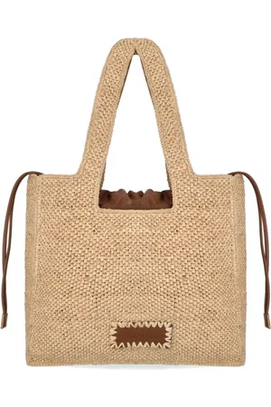 THEMOIRÈ Tassen, Dames, , ONE Size, Natuurlijke Raffia Winkelmandje met Clutch