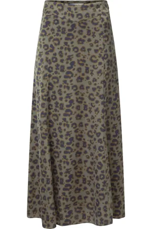 Bash Rokken, Dames, Bruin, M, Luipaardprint Uitlopende Rok