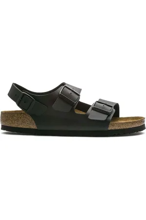 Birkenstock Schoenen, Heren, Zwart, 42 EU, Suède, Milano Birko-Flor Sandalen