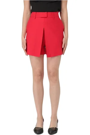 SIMONA CORSELLINI Korte broeken, Dames, Rood, S, Rode op maat gemaakte broek met zakken