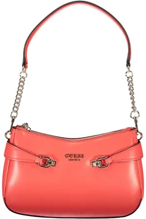 Guess Tassen, Dames, Rood, ONE Size, Rode Polyethyleen Dames Handtas