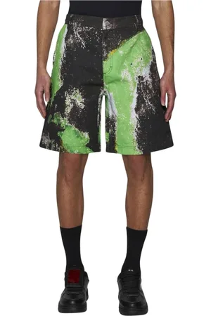 44 Label Group Korte broeken, Heren, Veelkleurig, L, Abstract Print Casual Shorts