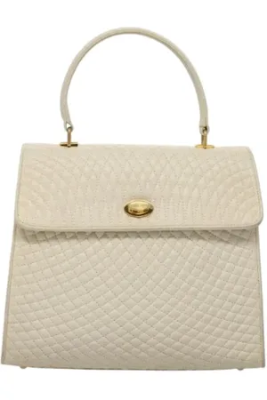 Bally Pre-owned, Dames, Wit, ONE Size, Leer, Tweedehands leren handtassen