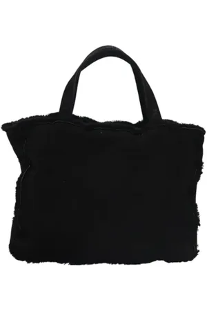 CHANEL Pre-owned, Dames, Zwart, ONE Size, Wol, Pre-owned Wool handbags