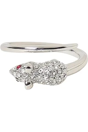Marc Jacobs Accessoires, Dames, Grijs, M, Kristallen Ring Speels Ontwerp Horloge