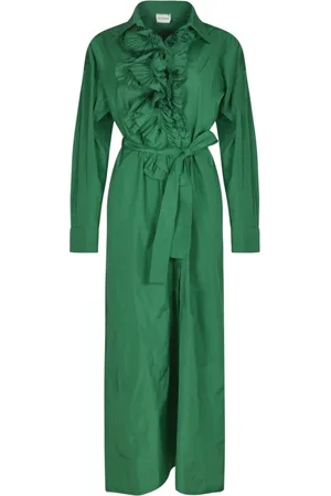 P.A.R.O.S.H. Kleedjes, Dames, Groen, M, Groene Jurken voor een Stijlvolle Look