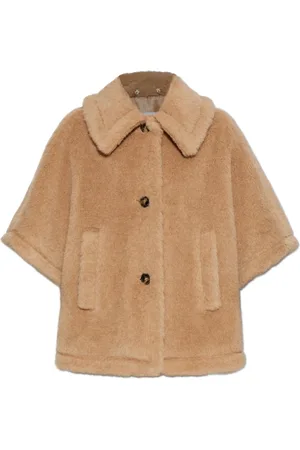 Max Mara Jassen, Dames, , S, Wol, Fur Poncho Tenebre