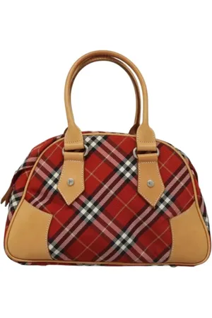 Burberry Pre-owned, Dames, Rood, ONE Size, Tweedehands Canvas handtassen