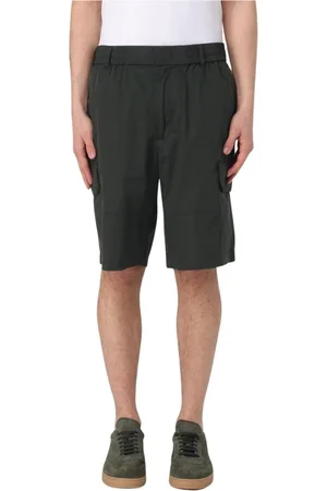 Armani Exchange Korte broeken, Heren, Groen, W29, Katoen, Stijlvolle Cargo Shorts Met Veel Zakken