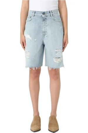 Golden Goose Korte broeken, Dames, Blauw, W28, Denim, Stijlvolle Denim Shorts