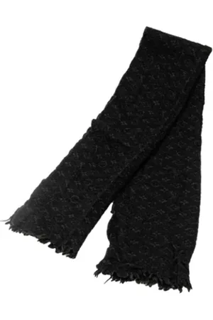 LOUIS VUITTON Pre-owned, Dames, Zwart, ONE Size, Wol, Pre-owned Wool scarves