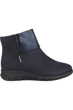 Mephisto Schoenen, Dames, Blauw, 37 EU, Leer, Ergonomische warmgevoerde brede pasvorm laars - blauw