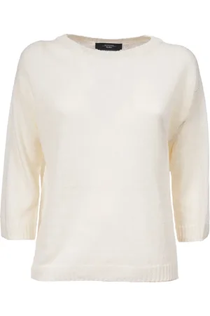 Max Mara Truien, Dames, , XS, Linnen, Oversized Linnen Boothals Trui