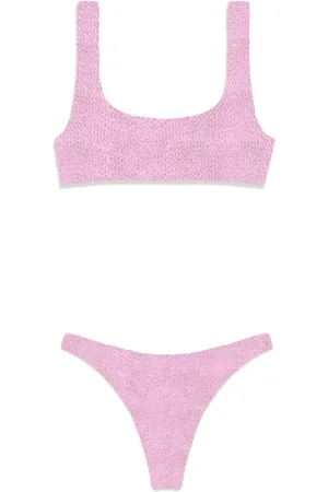 MC2 SAINT BARTH Badkleding, Dames, Roze, S, Gekreukte Bikini Top en Cheekiest Bottom