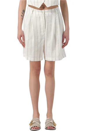Kaos Korte broeken, Dames, , XS, Linnen, Gestreepte Linnen Shorts