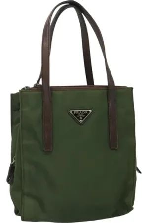 Prada Pre-owned, Dames, Groen, ONE Size, Nylon, Pre-owned Nylon prada-bags