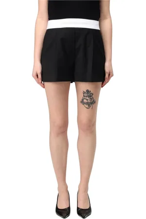 Alexander Wang Korte broeken, Dames, Zwart, XS, Zwarte Shorts met Elastische Tailleband