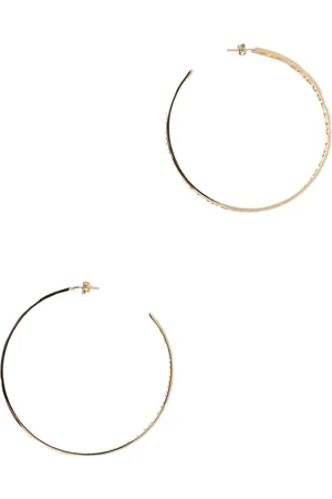 Elisabetta Franchi Accessoires, Dames, Geel, ONE Size, Gouden Hoop Oorbellen