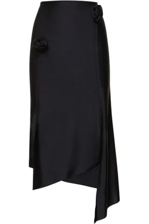 COPERNI Rokken, Dames, Zwart, M, Zwarte Asymmetrische Bloemenrok