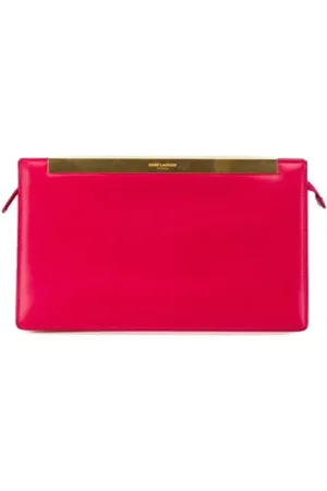 Saint Laurent Pre-owned, Dames, Roze, ONE Size, Leer, Pre-owned Leather clutches