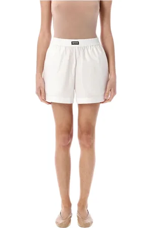 ROTATE Korte broeken, Dames, Wit, M, Katoen, Stijlvolle Bermuda Shorts voor Mannen