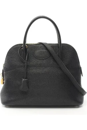 Hermès Pre-owned, Dames, Zwart, ONE Size, Leer, Tweedehands leren handtassen