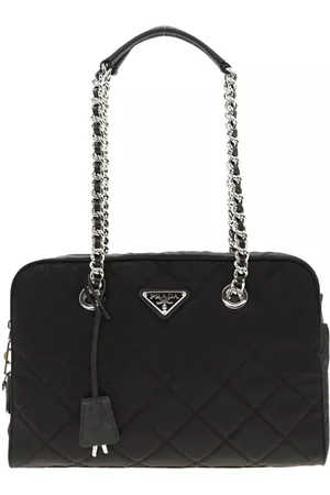 Prada Tassen, Dames, Zwart, ONE Size, Nylon, Gewatteerde Nylon Schoudertas