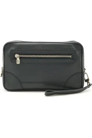 LOUIS VUITTON Pre-owned, Heren, Zwart, ONE Size, Leer, Pre-owned Leather clutches