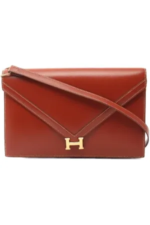 Hermès Pre-owned, Dames, Bruin, ONE Size, Leer, Tweedehands leren schoudertassen
