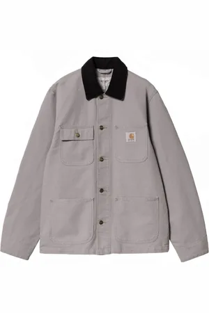 Carhartt Jassen, Heren, Grijs, L, Stijlvolle Jassen Collectie