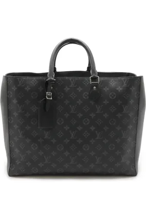 LOUIS VUITTON Pre-owned, Heren, Zwart, ONE Size, Leer, Pre-owned Canvas totes