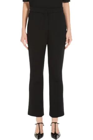 Max Mara Broeken, Dames, Zwart, 2Xs, Katoen, Poplin Trekkoord Jogger Broek