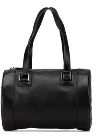 Bvlgari Pre-owned, Dames, Zwart, ONE Size, Leer, Tweedehands leren schoudertassen
