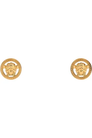 VERSACE Accessoires, Dames, Geel, ONE Size, Elegante Medusa Oorbellen