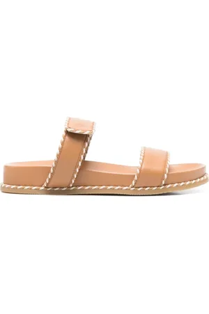 Emporio Armani Schoenen, Dames, Bruin, 41 EU, Bruine sandalen met leren binnenzool