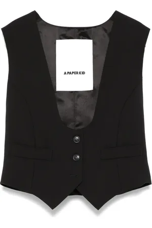 A PAPER KID Jassen, Dames, Zwart, S, Damesjassen Vest