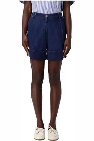 FAY Korte broeken, Dames, Blauw, W30, Denim, Blauwe Denim Shorts voor Vrouwen