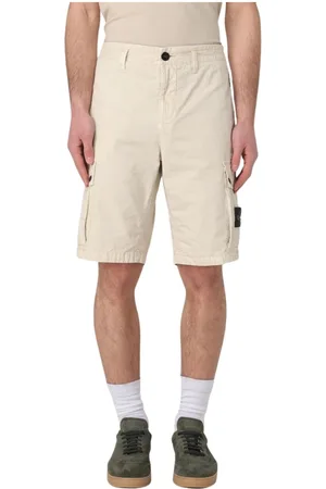 Stone Island Korte broeken, Heren, , W36, Katoen, Multi Pocket Cargo Shorts Olive Design