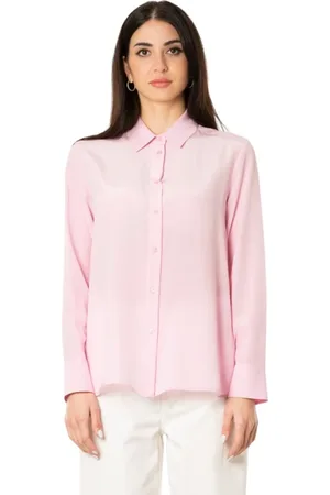 Max Mara Blouses & Shirts, Dames, Roze, S, Zijden Shirt in Roze Kleur