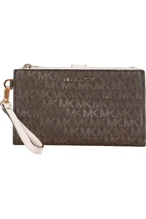 Michael Kors Pre-owned, Dames, Bruin, ONE Size, Leer, Pre-owned Plastic wallets