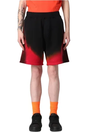 Dsquared2 Korte broeken, Heren, Veelkleurig, M, Katoen, Zwarte Tie Dye Stijlvolle Katoenen Shorts