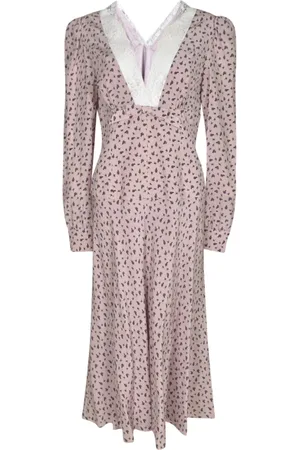 Alessandra Rich Kleedjes, Dames, Paars, M, Paarse Elegante Jurken Collectie
