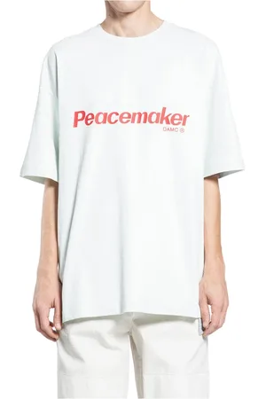 OAMC Tops, Heren, Wit, 2Xl, Katoen, Vredesbloem T-shirt