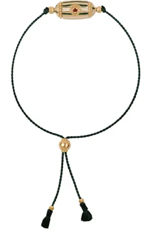 Dorothée Sausset Accessoires, Dames, Geel, ONE Size, Groen en wit Rakhi Lola armband