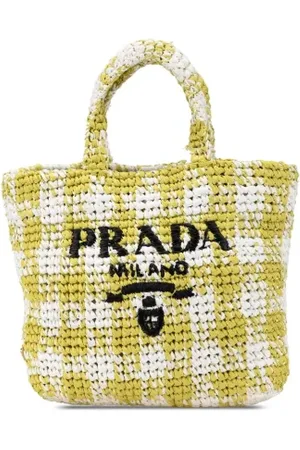 Prada Pre-owned, Dames, Veelkleurig, ONE Size, Pre-owned Raffia totes