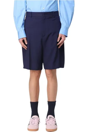 Msgm Korte broeken, Heren, Blauw, L, Stijlvolle Blauwe Casual Shorts